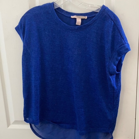 FINAL MARKDOWN forever 21 chiffon trim top small - Picture 1 of 5